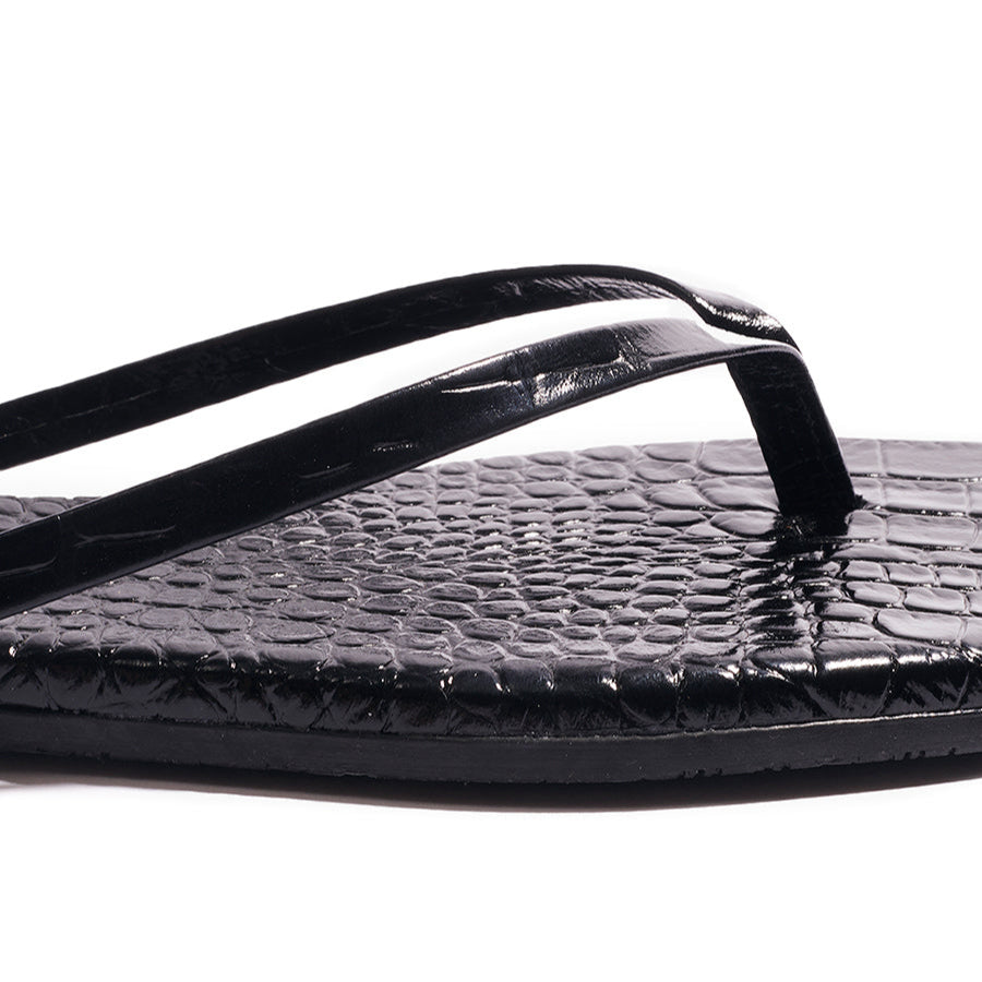 Square Toe Lily Croc - Sable
