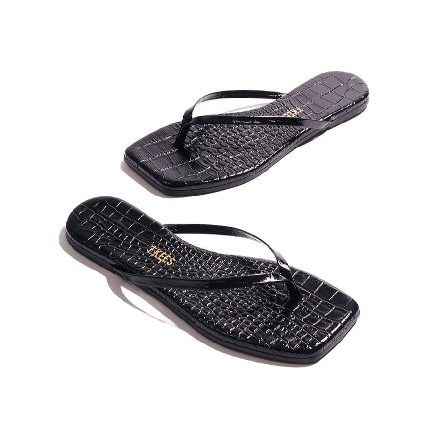 Square Toe Lily Croc - Sable