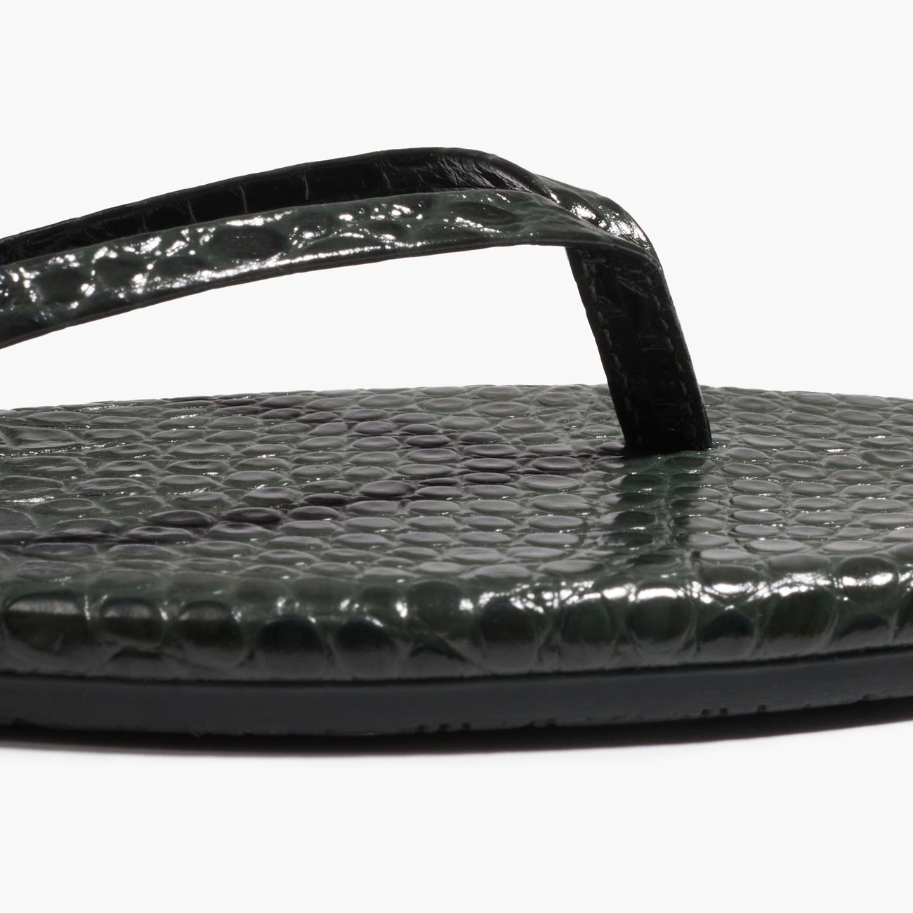 Square Toe Lily Croc - Emerald