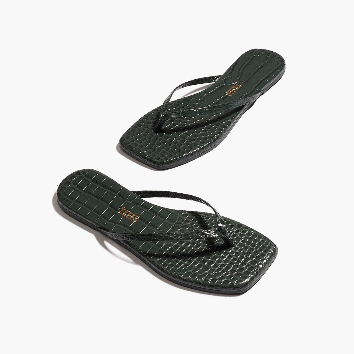 Square Toe Lily Croc - Emerald
