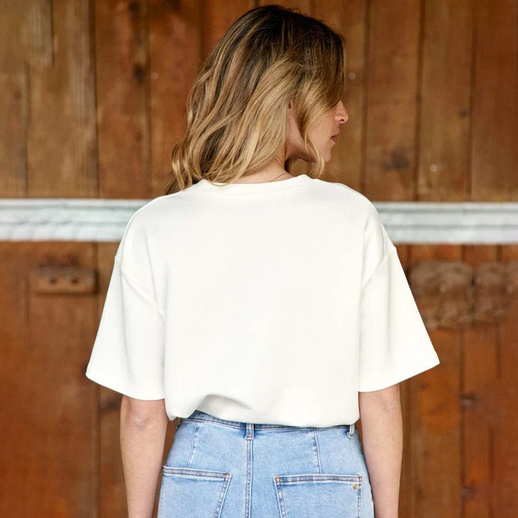 Tais Knit T-Shirt - Ecru