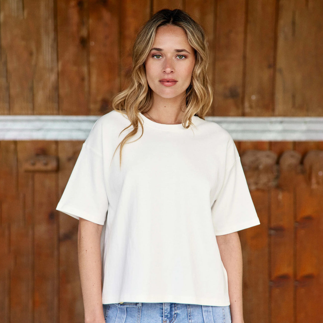 Tais Knit T-Shirt - Ecru
