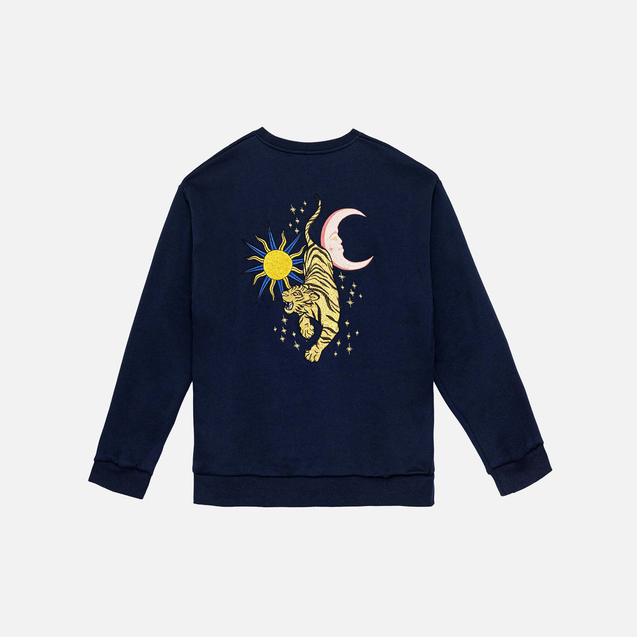 Tiger Embroidered Sweatshirt - Marine