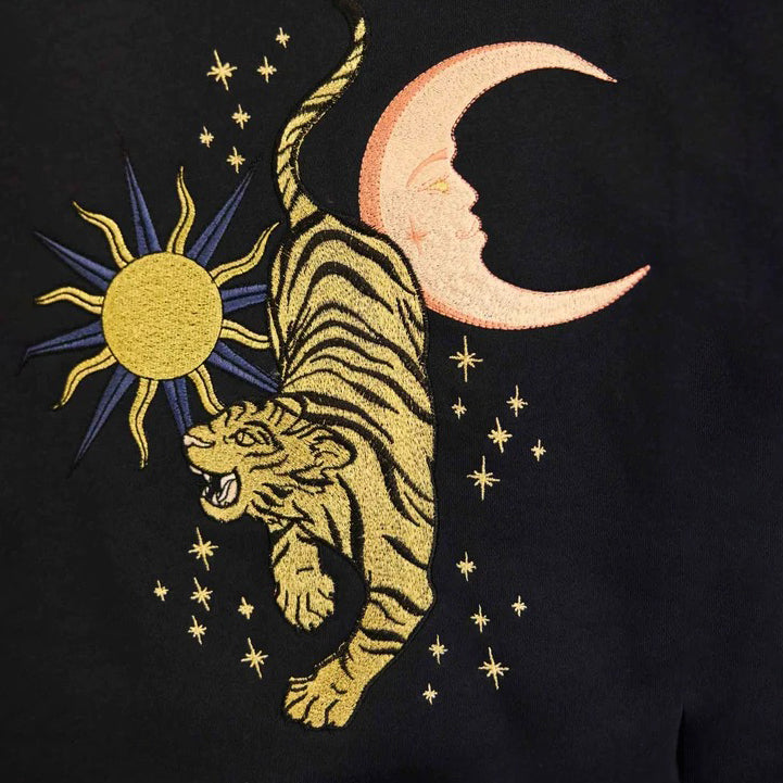 Tiger Embroidered Sweatshirt - Marine