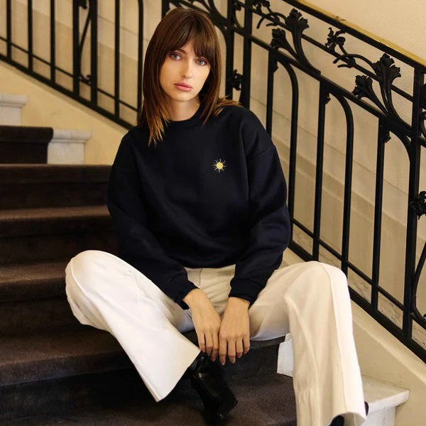 Tiger Embroidered Sweatshirt - Marine