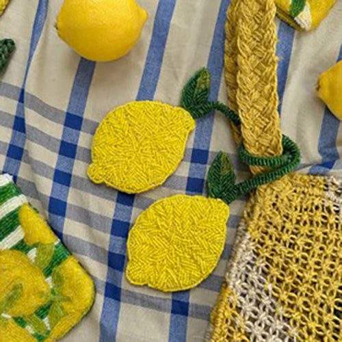 Double Lemon Charm Keyring