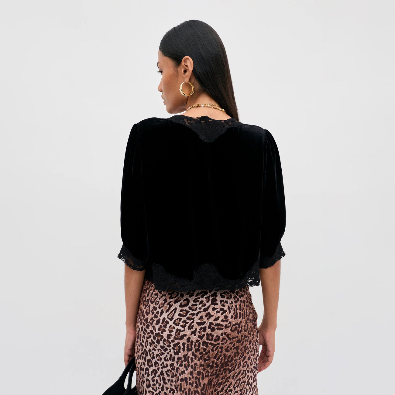 Ursula Velvet Top - Black