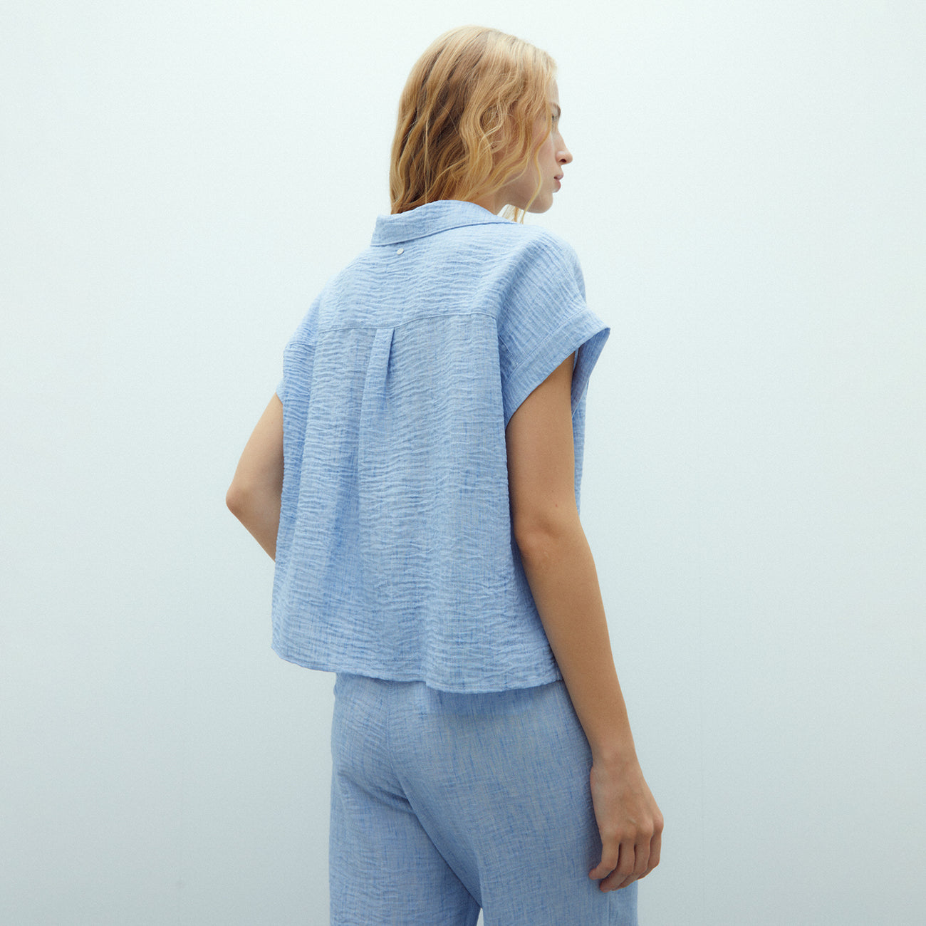 Short-Sleeve Collared Shirt