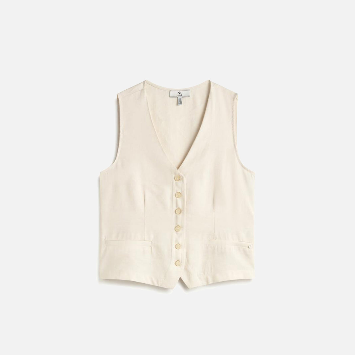 V-Neck Buttoned Vest