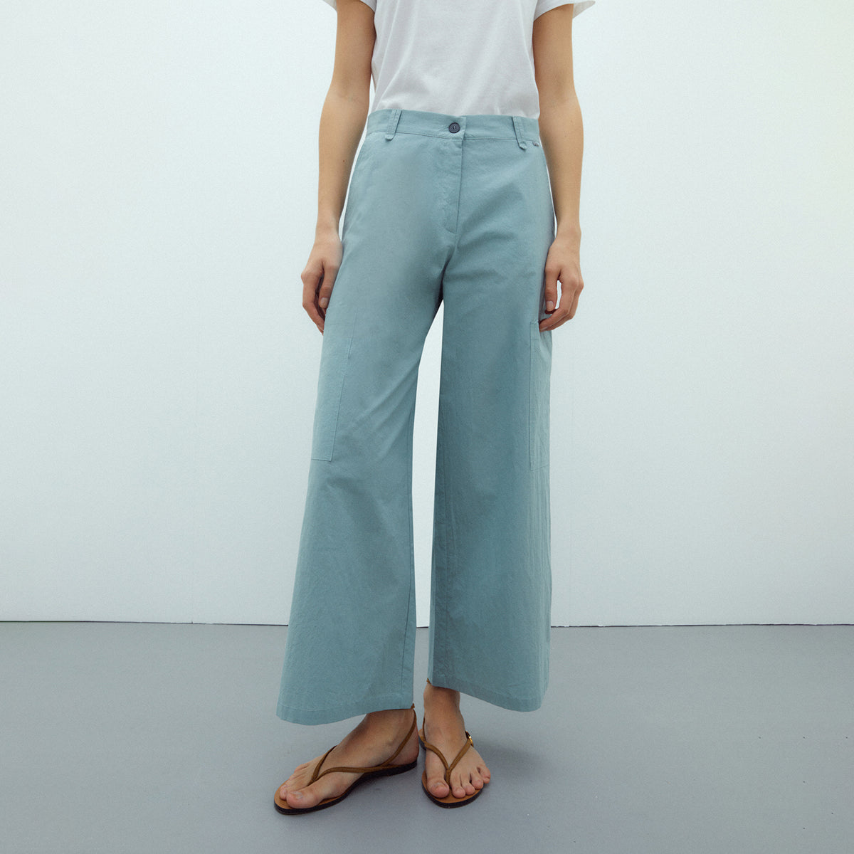 Poplin Culotte Trousers