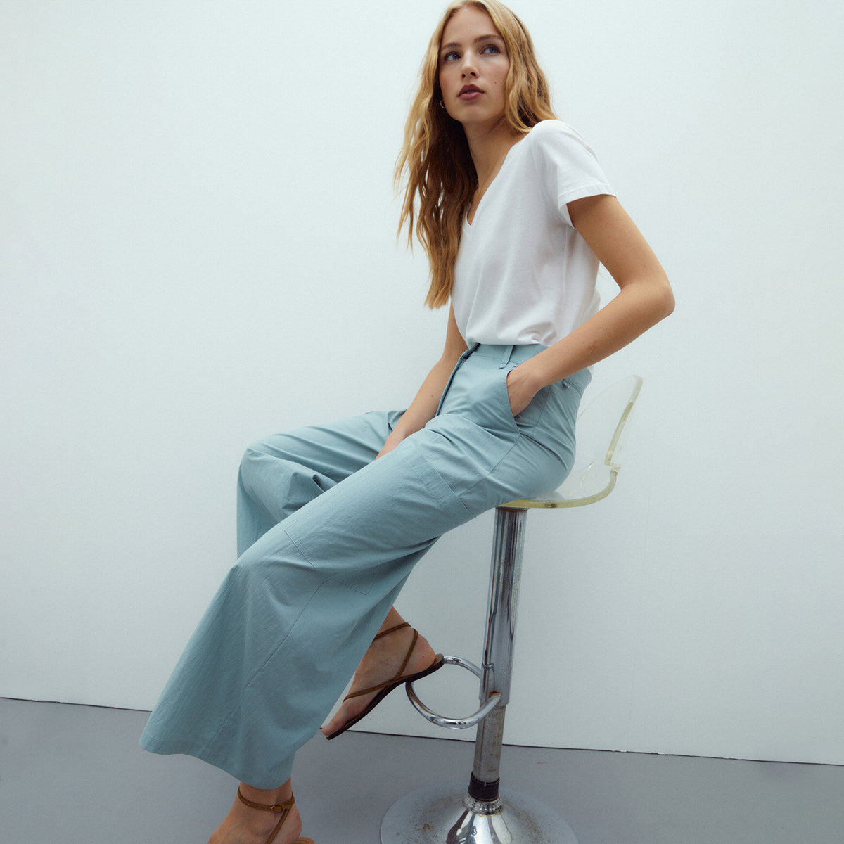Poplin Culotte Trousers