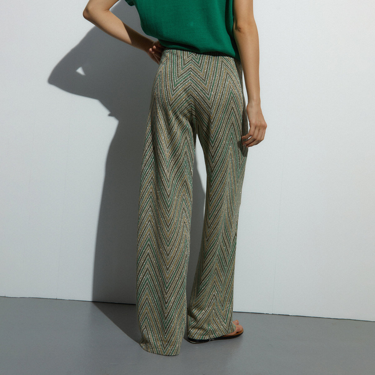Metallic Print Trousers