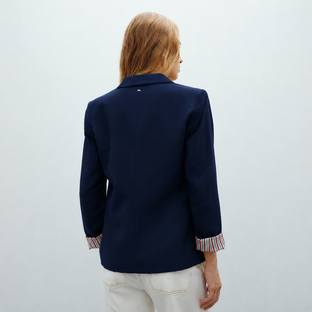 Navy Blue Striped Lining Blazer