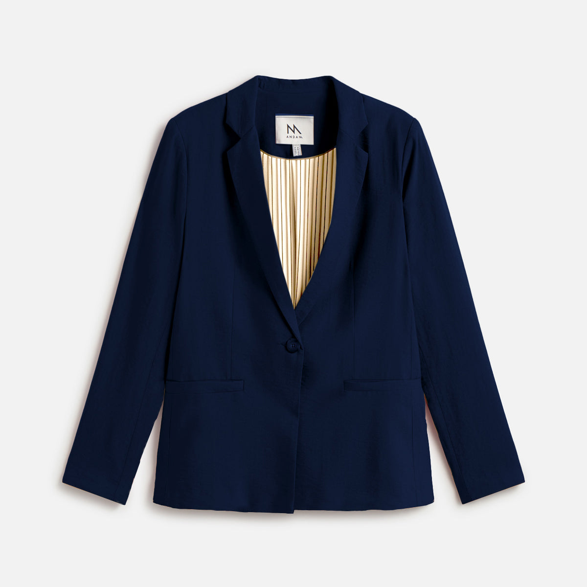 Navy Blue Striped Lining Blazer