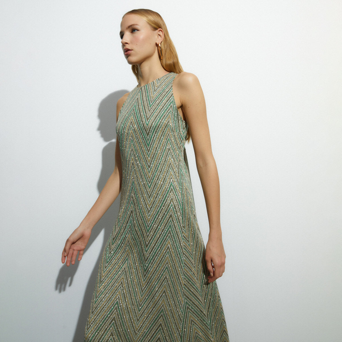 Printed Lined Maxi Dress