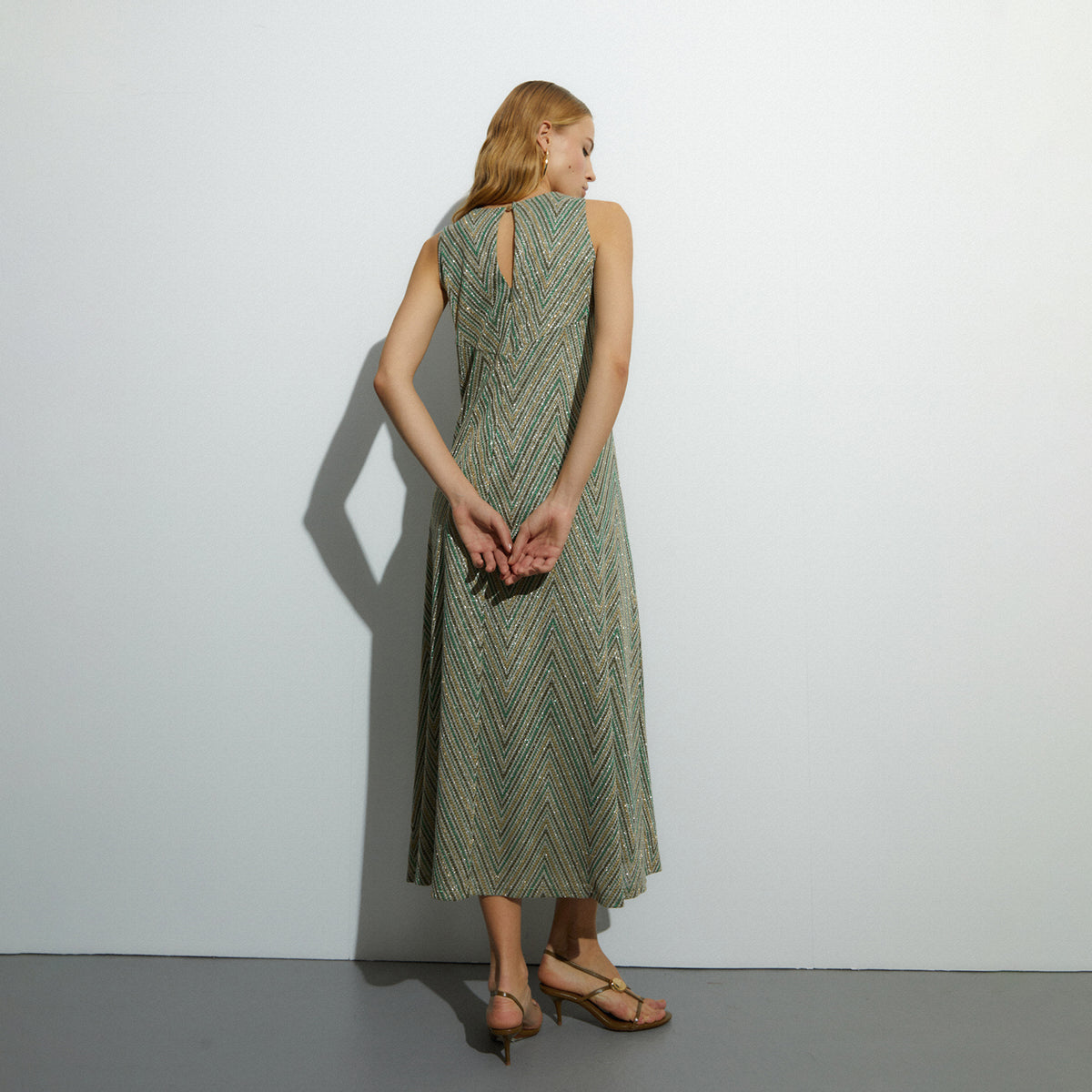 Printed Lined Maxi Dress