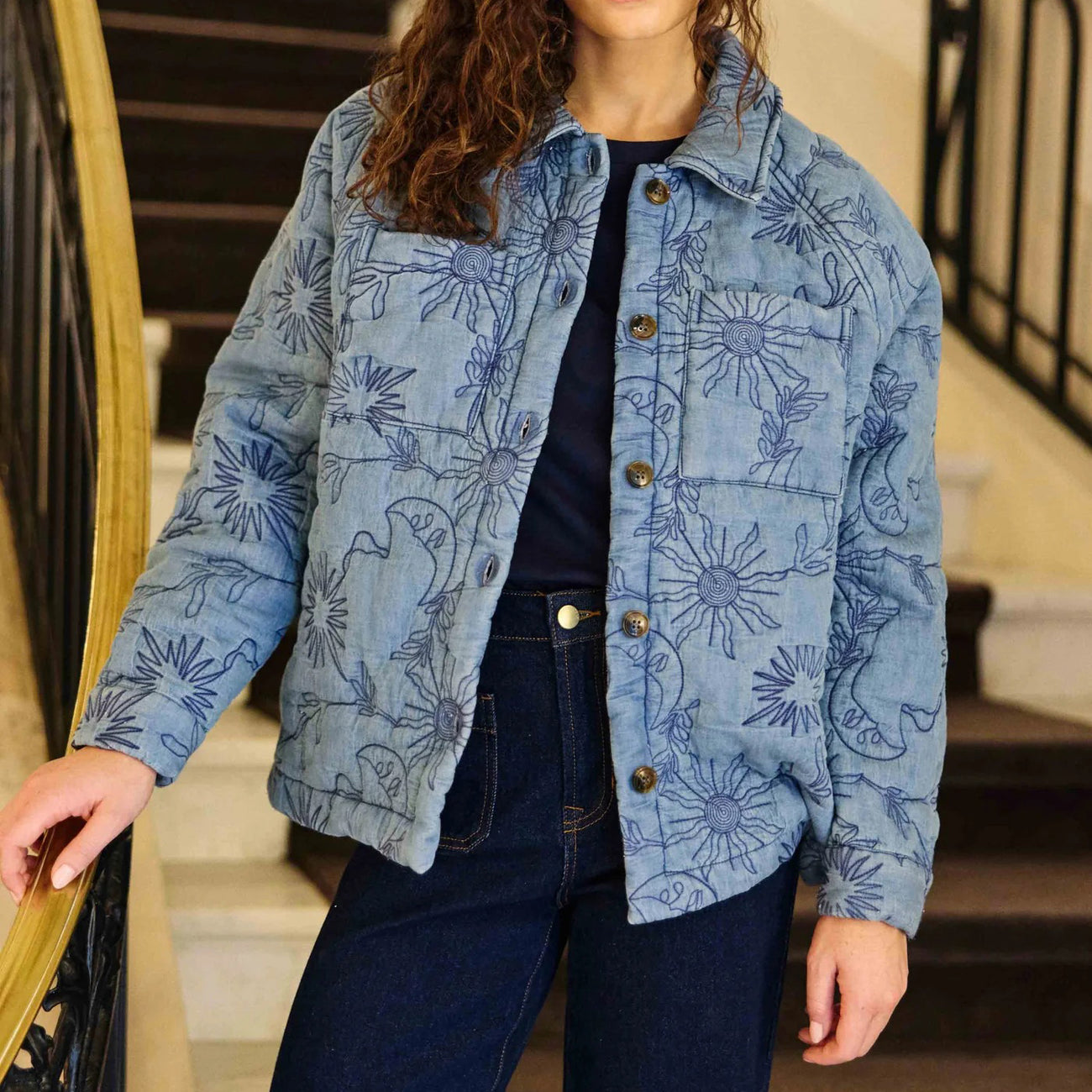Vanda - Embroidered Quilted Jacket