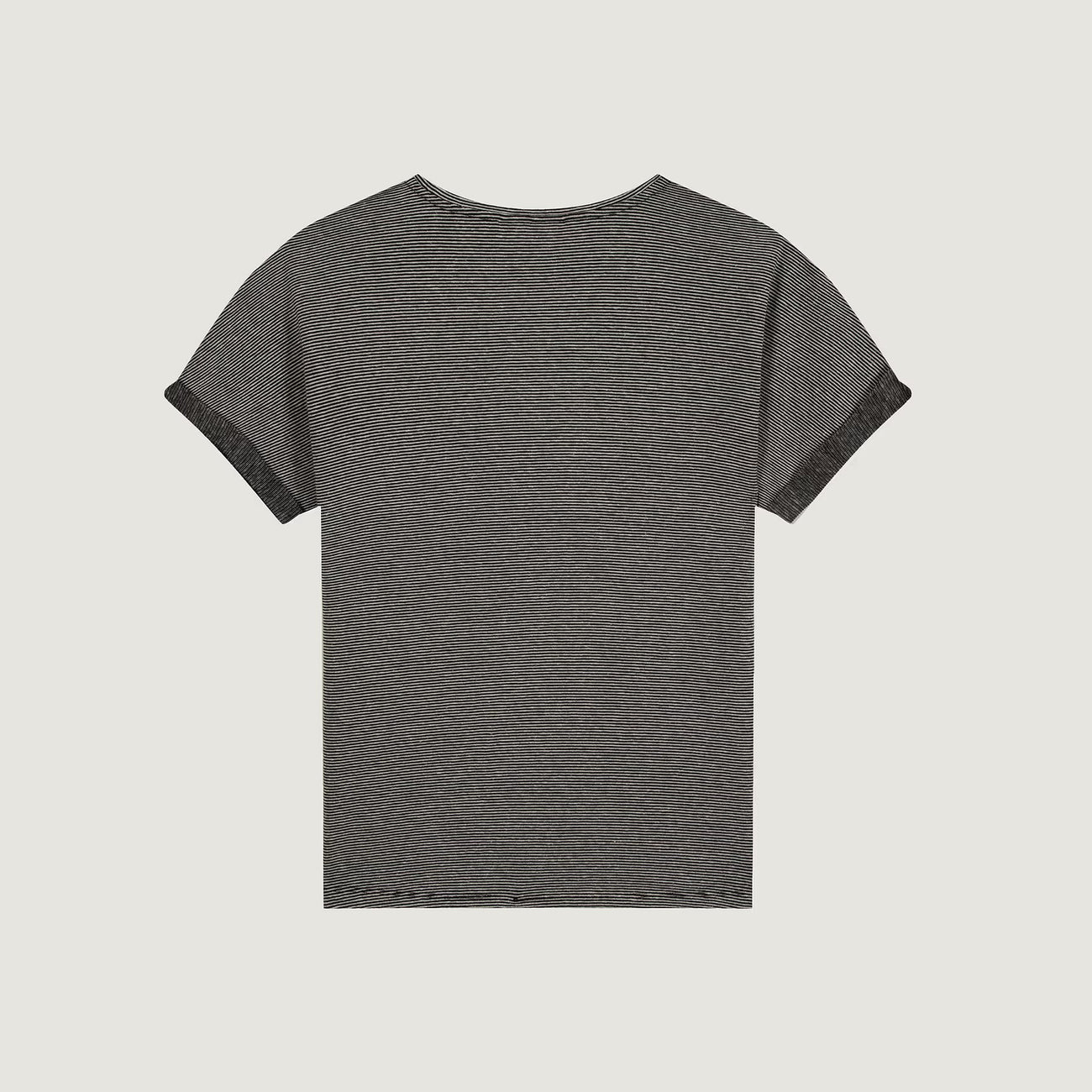 Chateau Cotton Linen Mini Patch Coeur - Off White Charcoal
