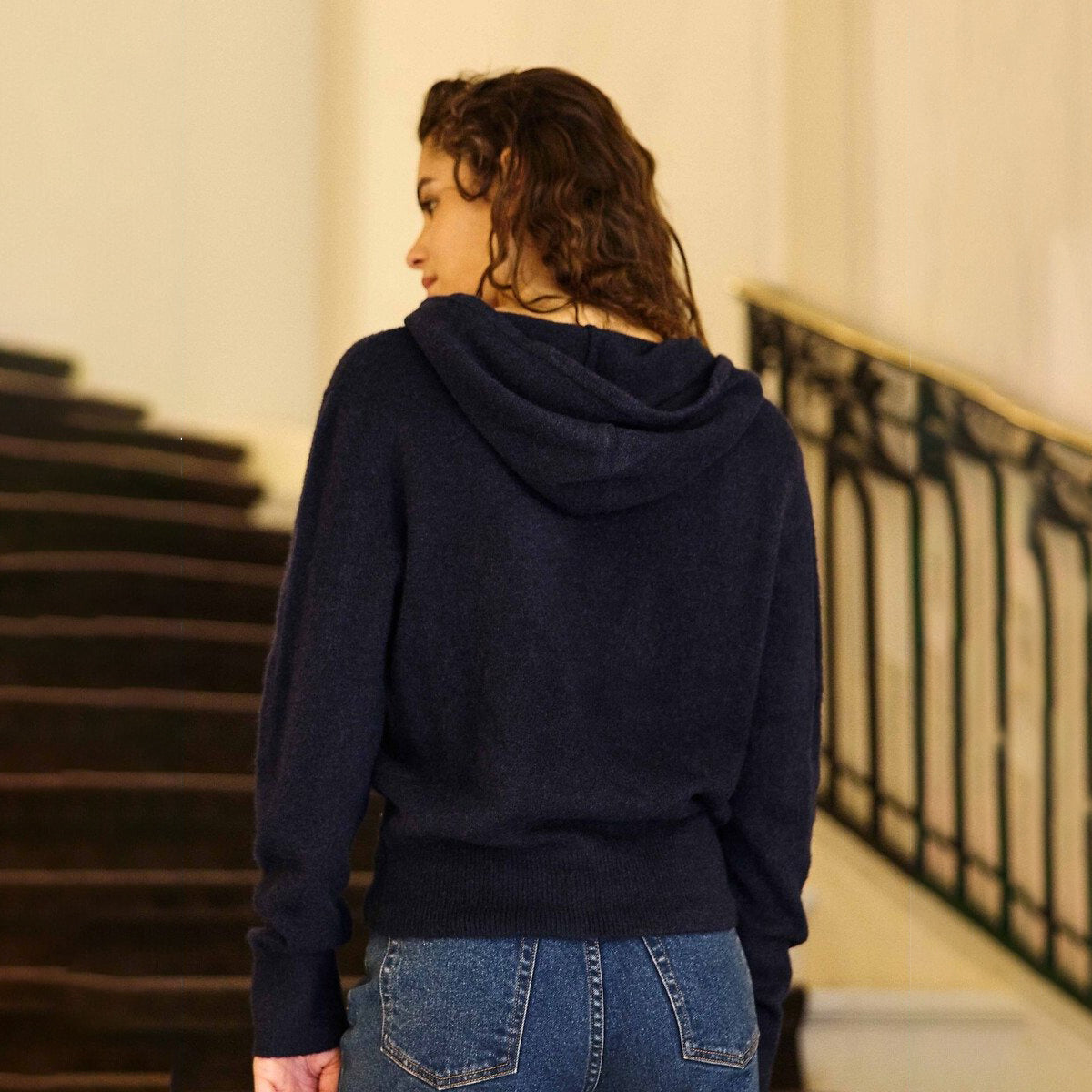Mariano Hooded Zipped Cardigan - Marine