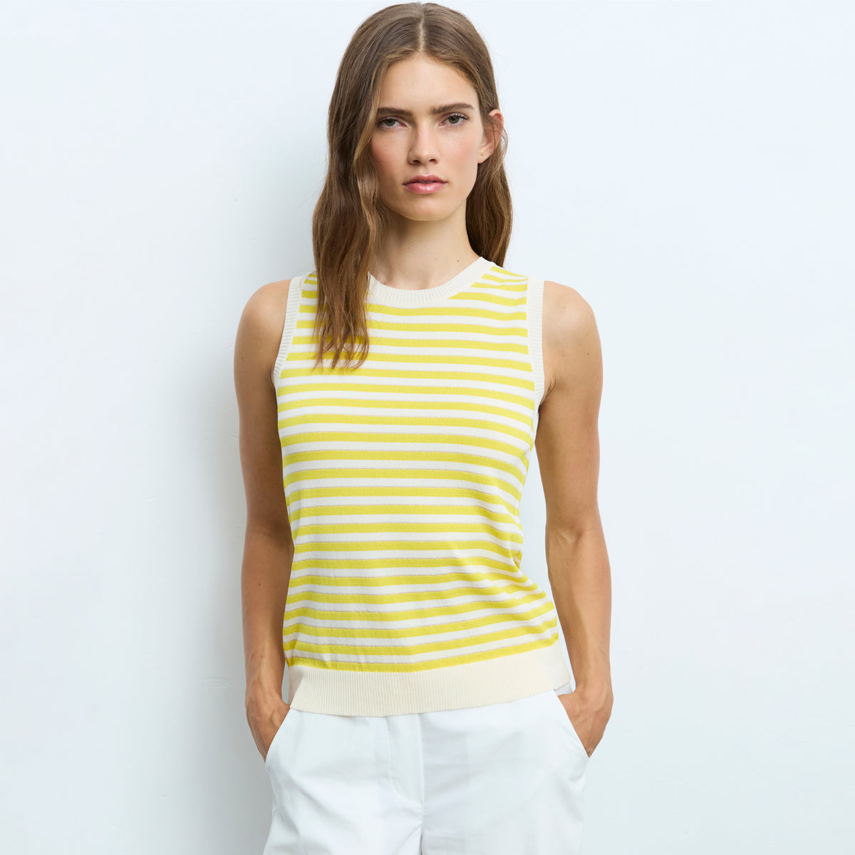 Striped Knit Tank Top