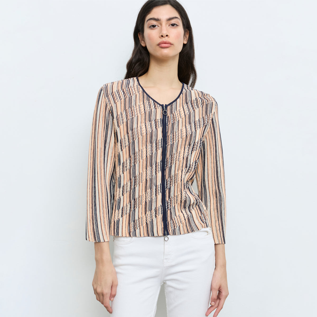 Cardigan with Zipper