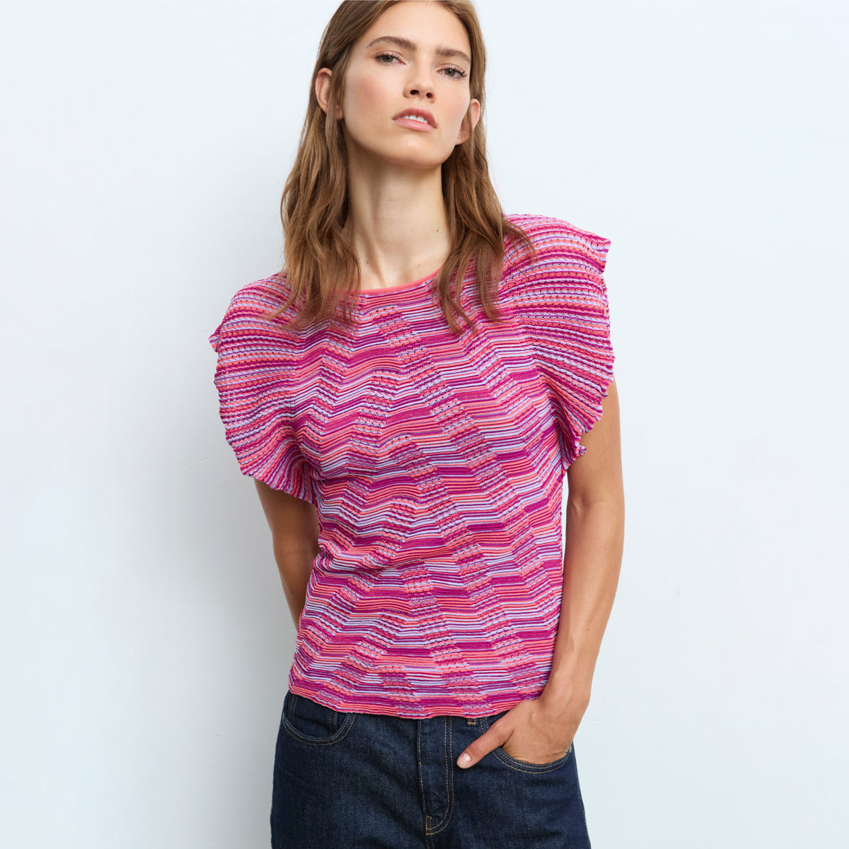 Coral & Pink Top