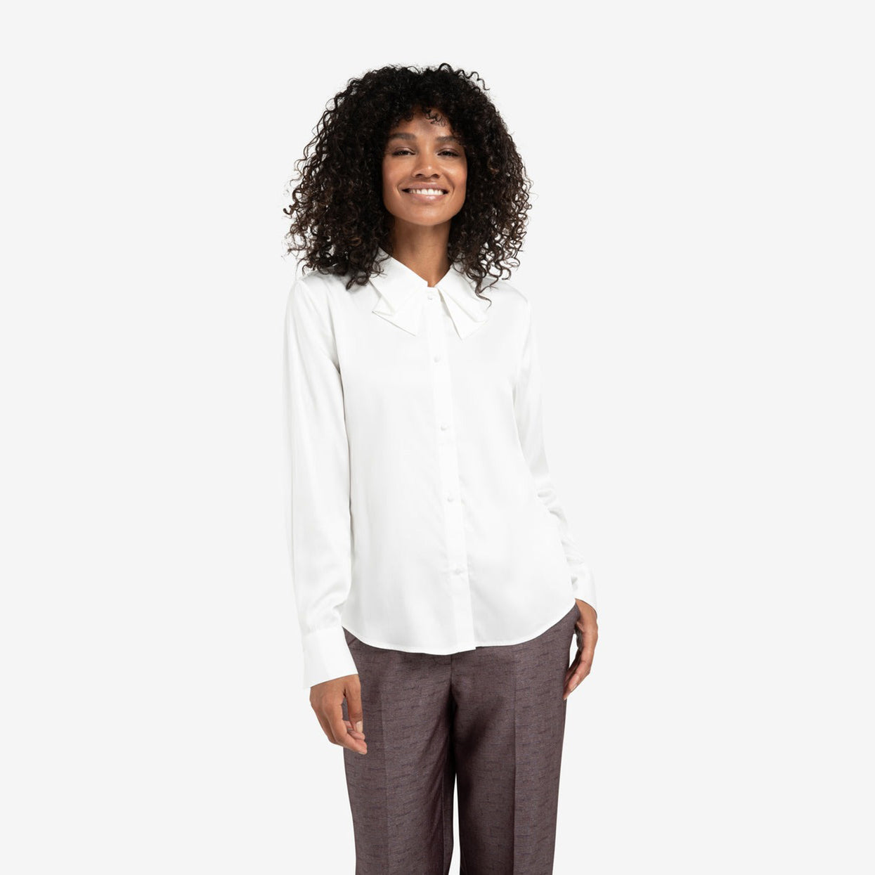 Blouse With Bow Collar