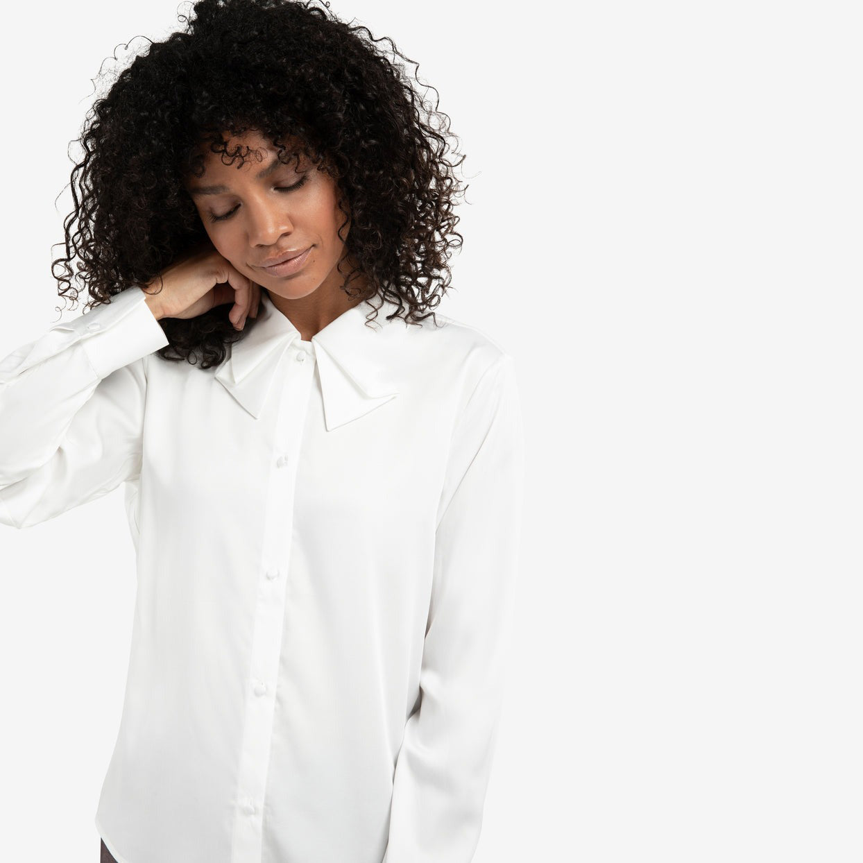 Blouse With Bow Collar