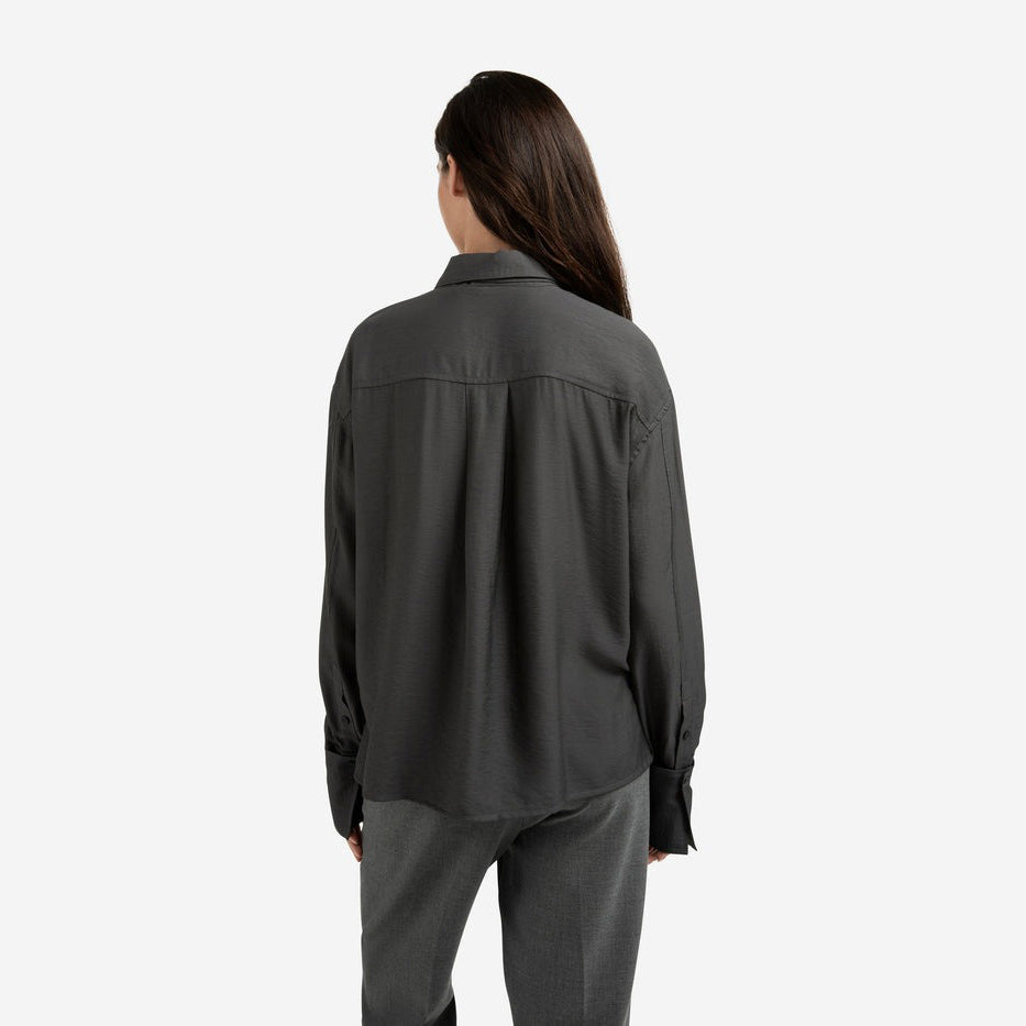 Shirt With Removable Collar - Oyster Black