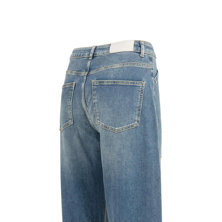 Cargo Jeans with Low Crotch and Wide Legs