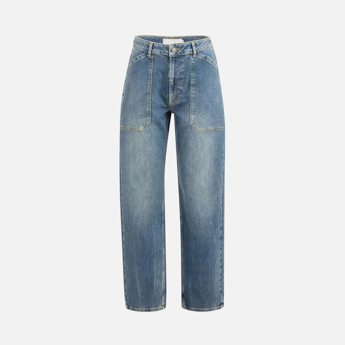 Cargo Jeans with Low Crotch and Wide Legs