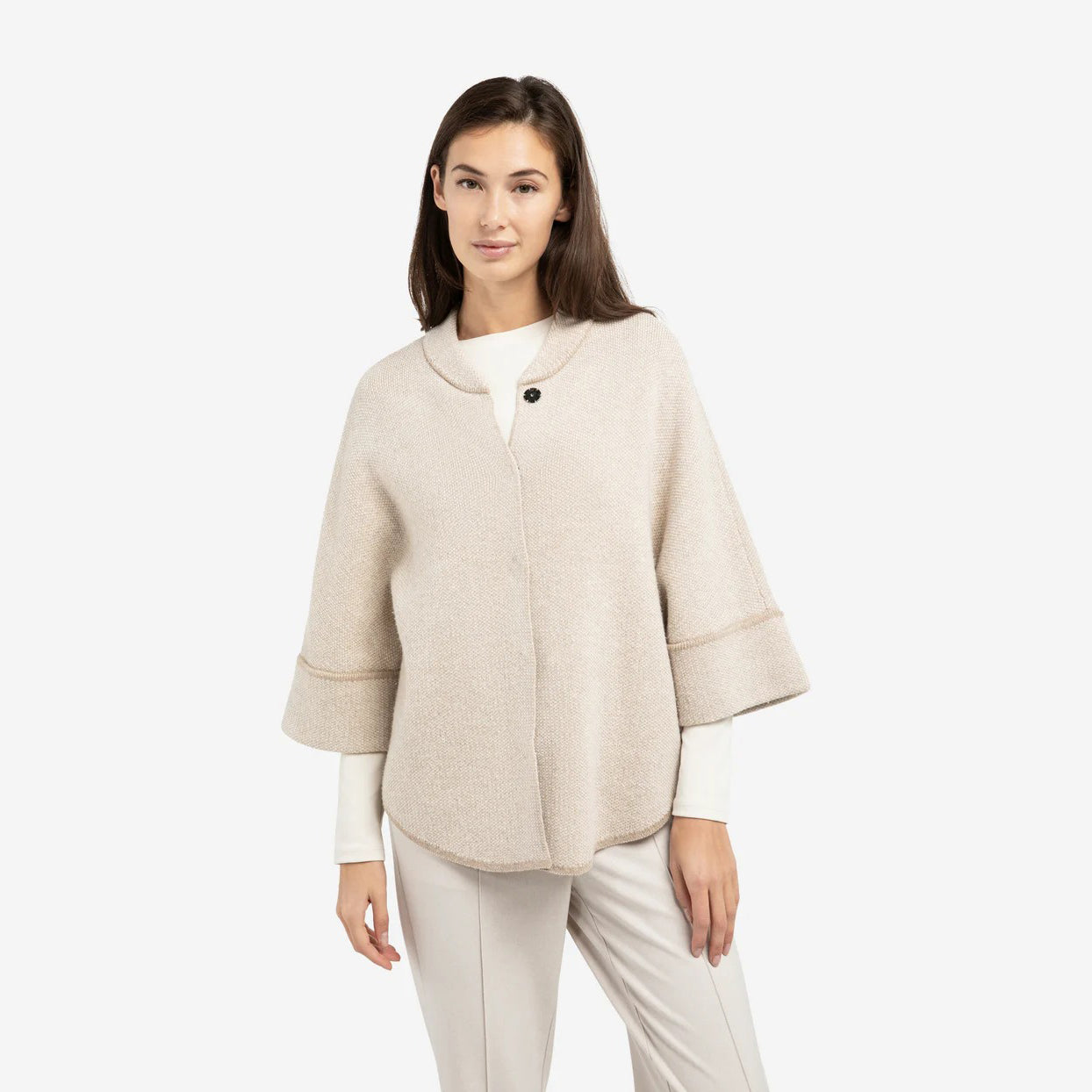 Chunky Knit Poncho Cardigan