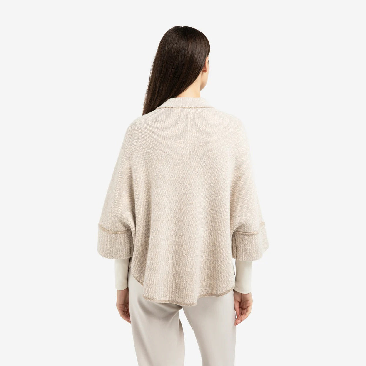 Chunky Knit Poncho Cardigan
