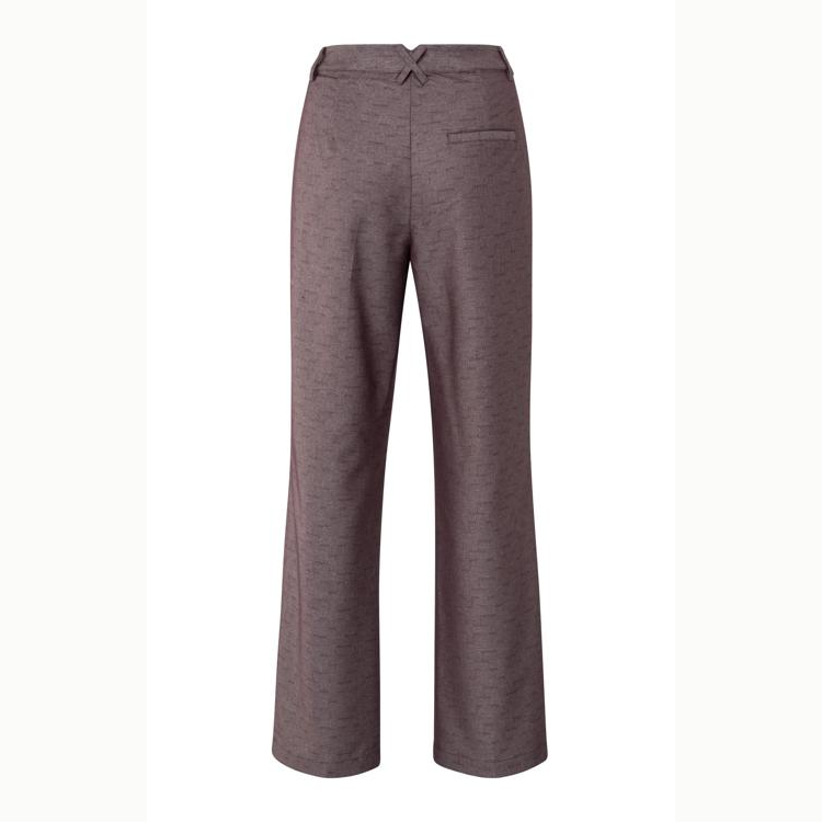 Shiny Woven Wide-Leg Trousers with Fold