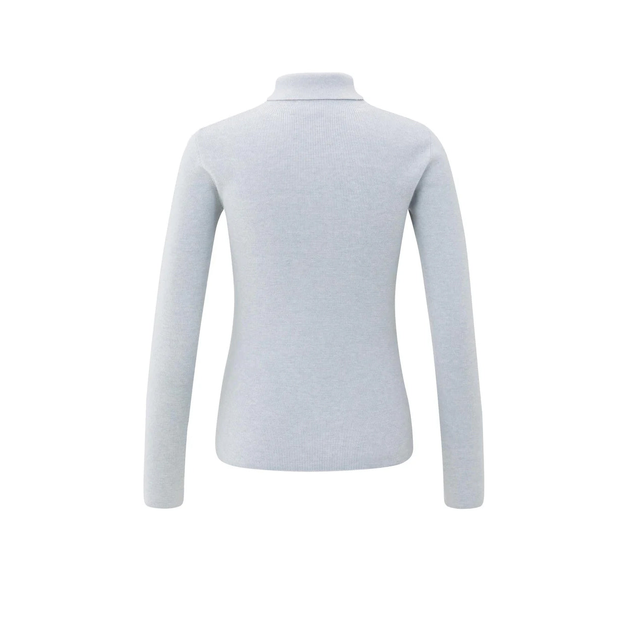 Fitted Ribbed Top with Turtleneck - Secret Spaces Grey