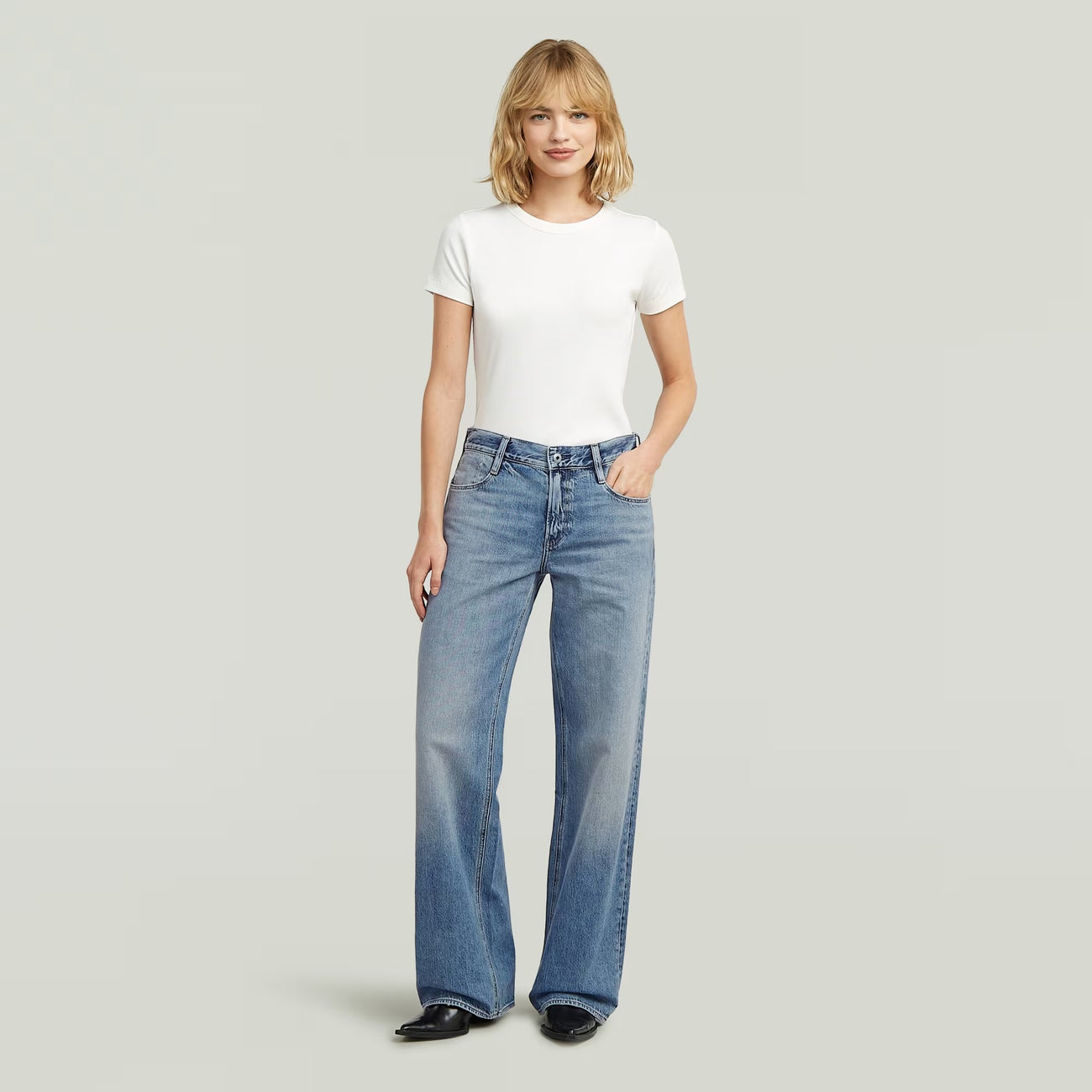 Judee Loose Jeans - Medium Blue