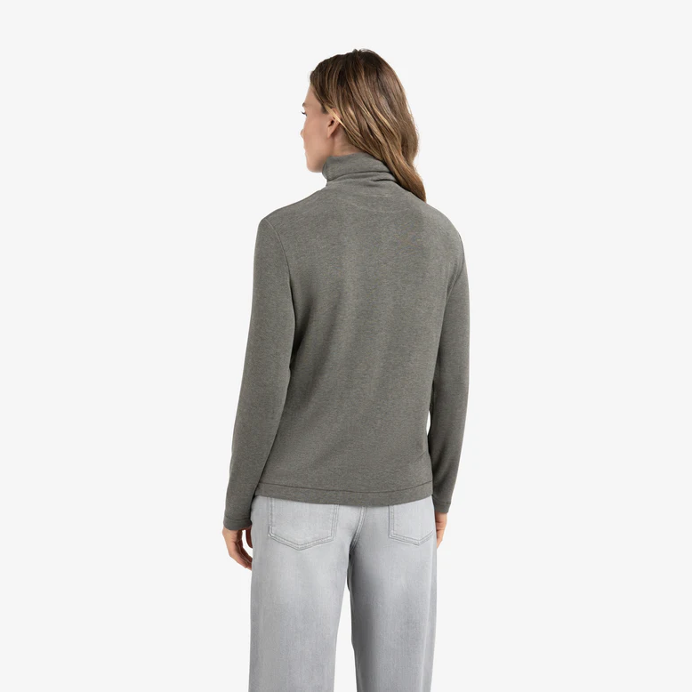 Heavy Jersey Top with Roll Neck