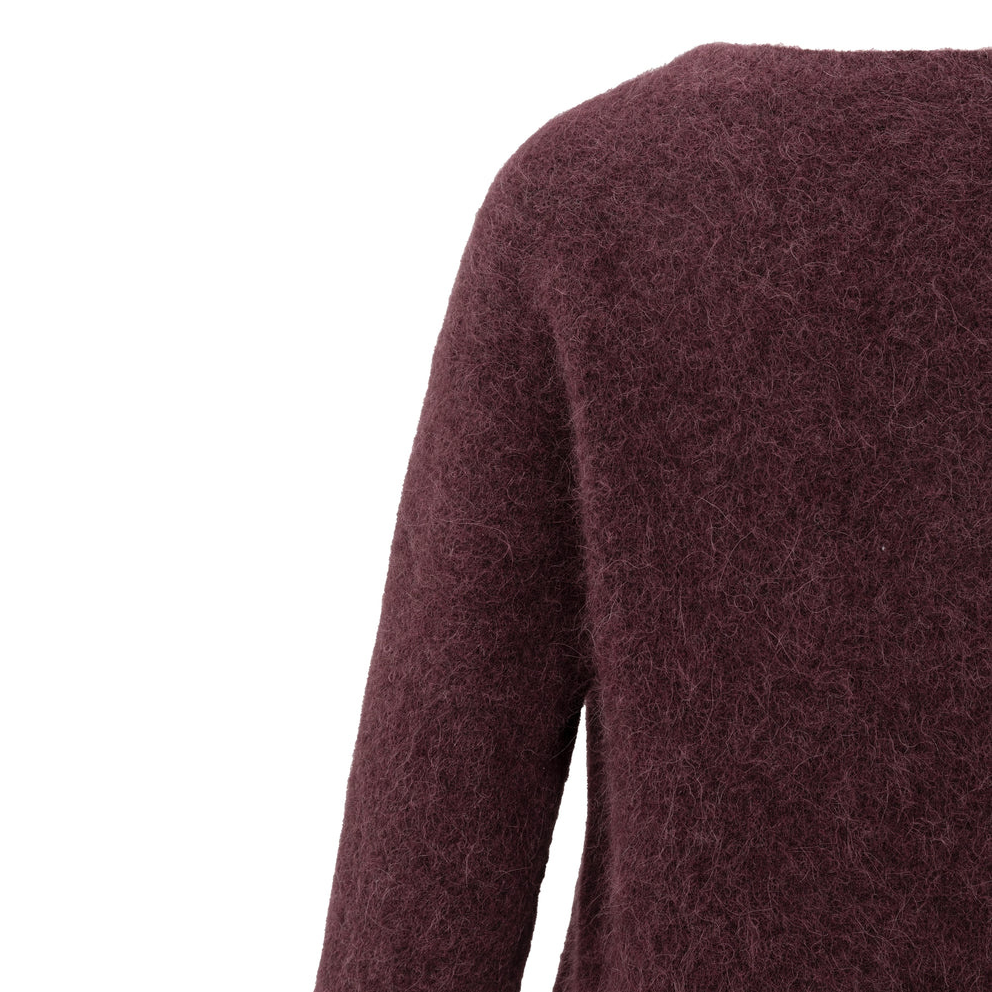 Soft Sweater with V-neck - Fudge Purple