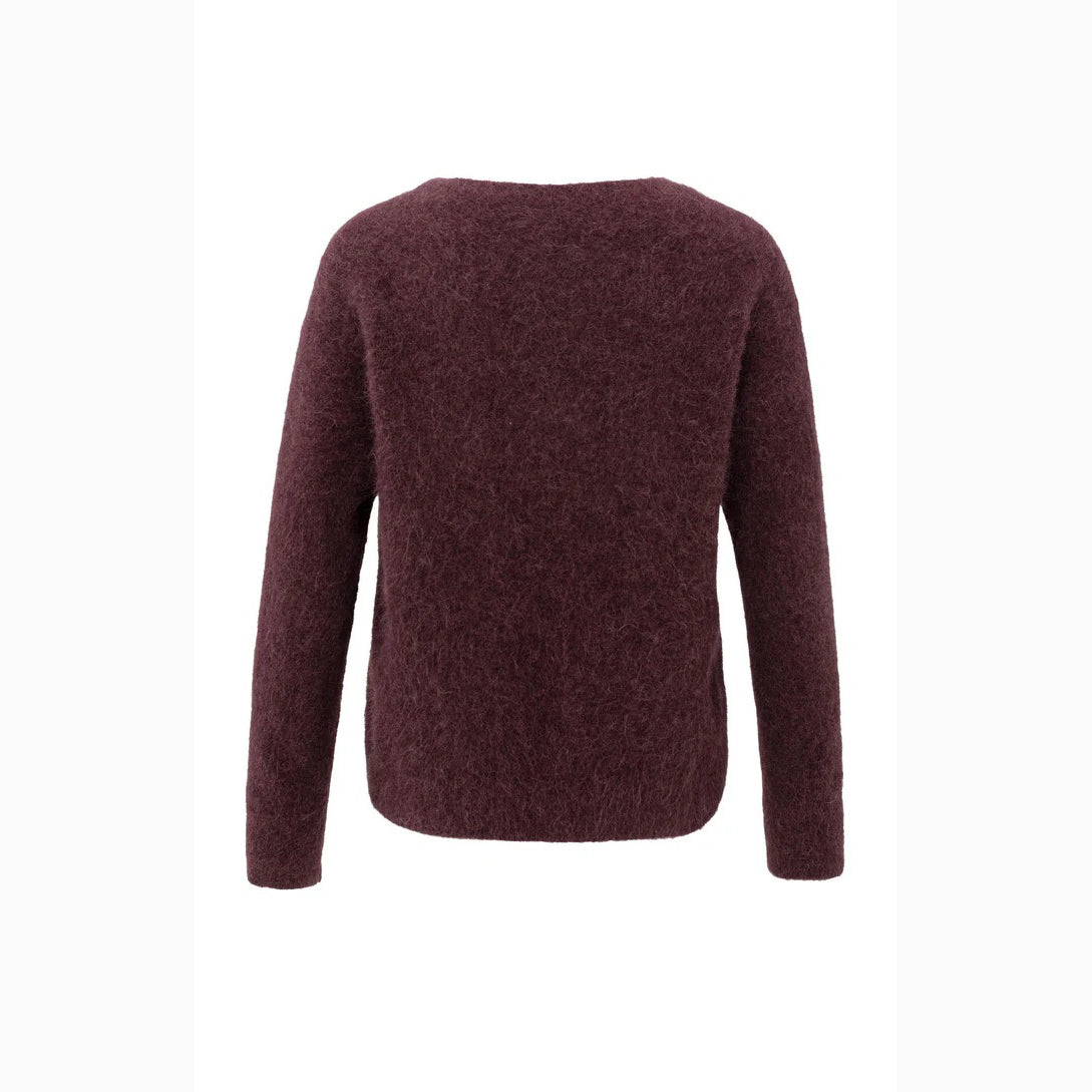 Soft Sweater with V-neck - Fudge Purple