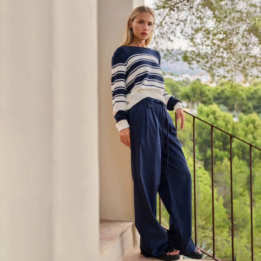 Knitted Sweater with Stripes