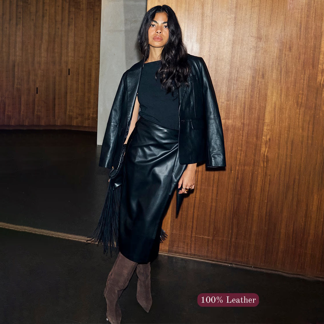 Black Leather Blazer