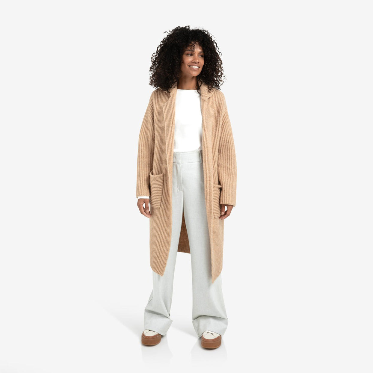 Long Heavy Knit Cardigan