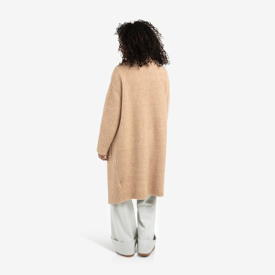 Long Heavy Knit Cardigan