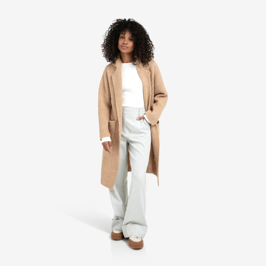 Long Heavy Knit Cardigan