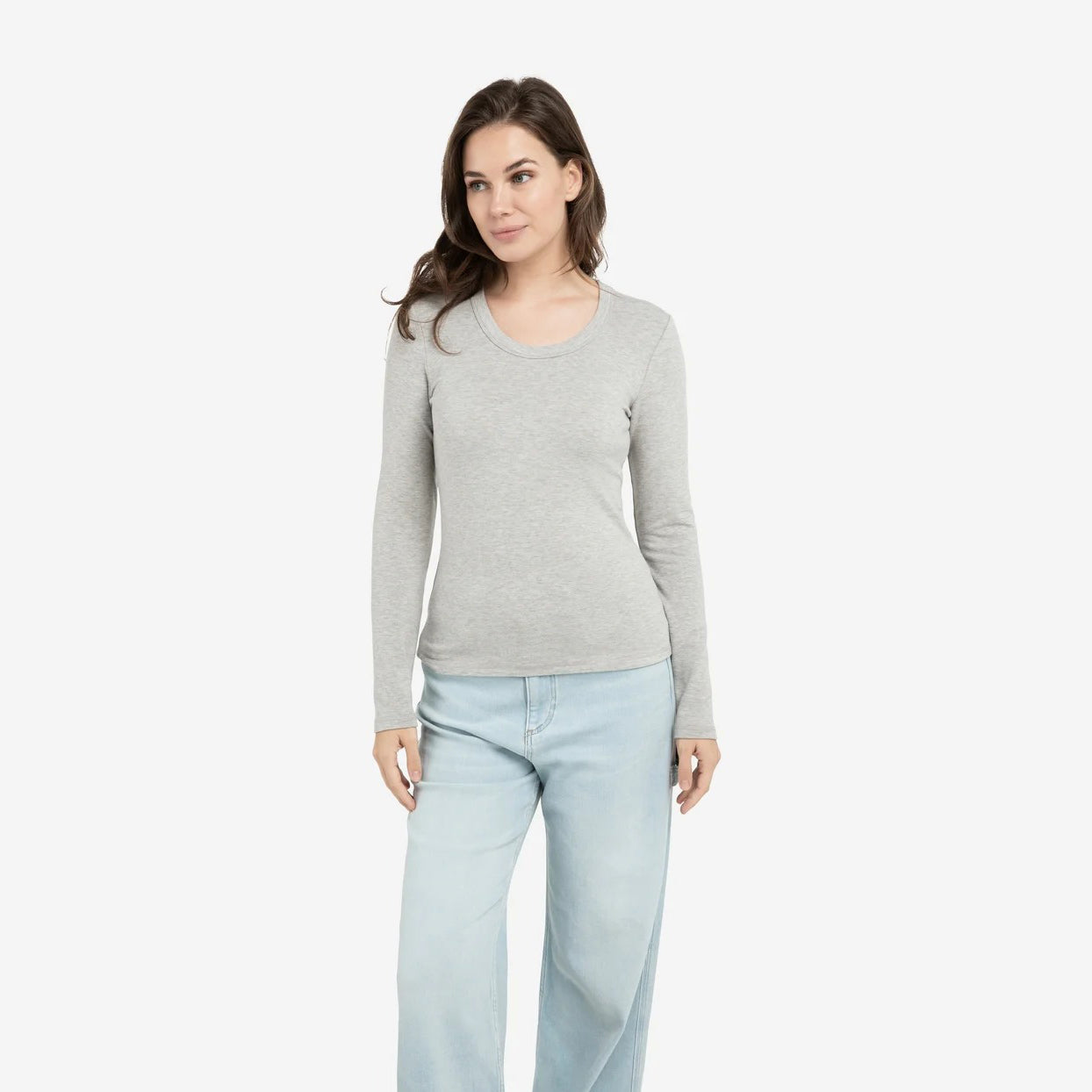 Long Sleeve T-Shirt with Round Neckline