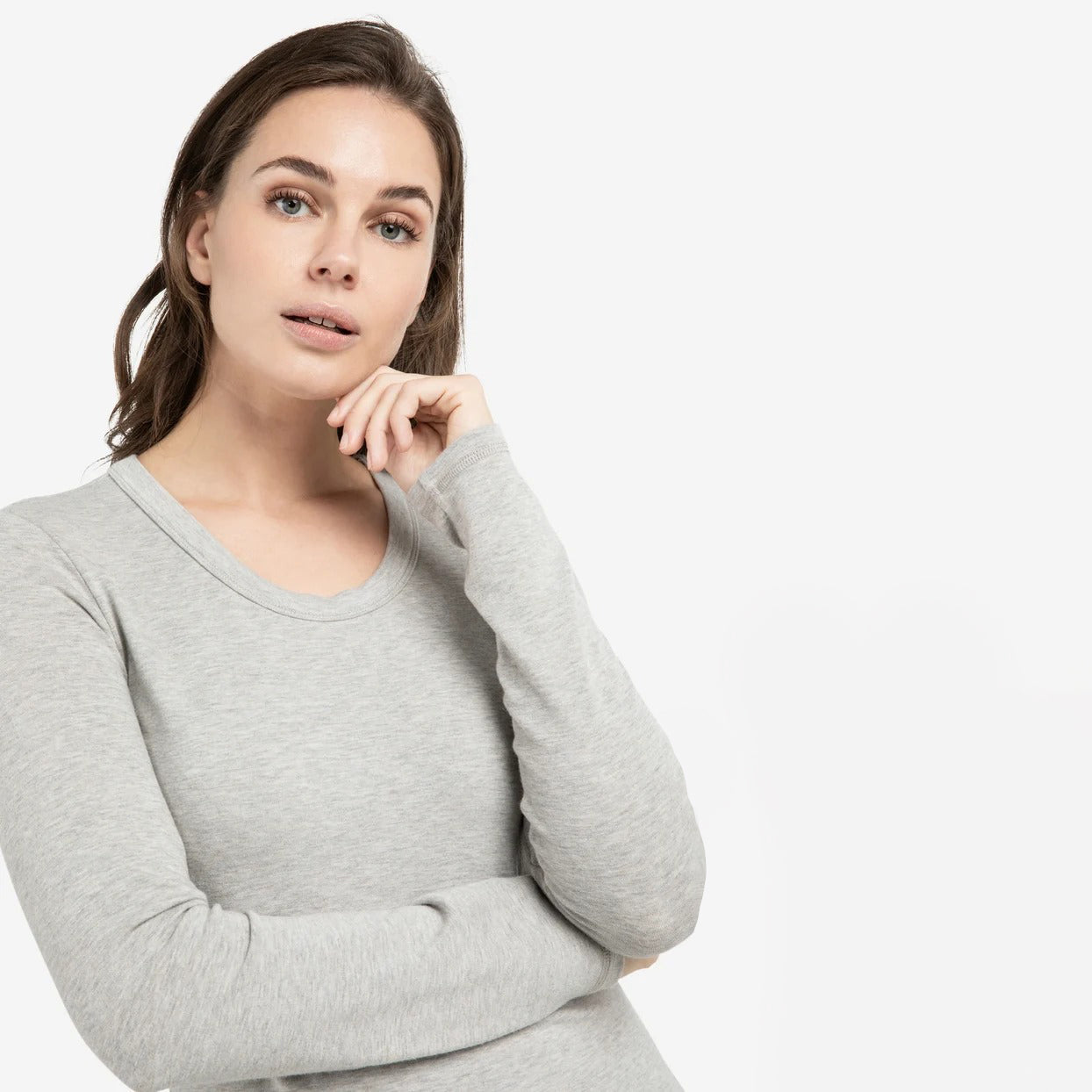 Long Sleeve T-Shirt with Round Neckline