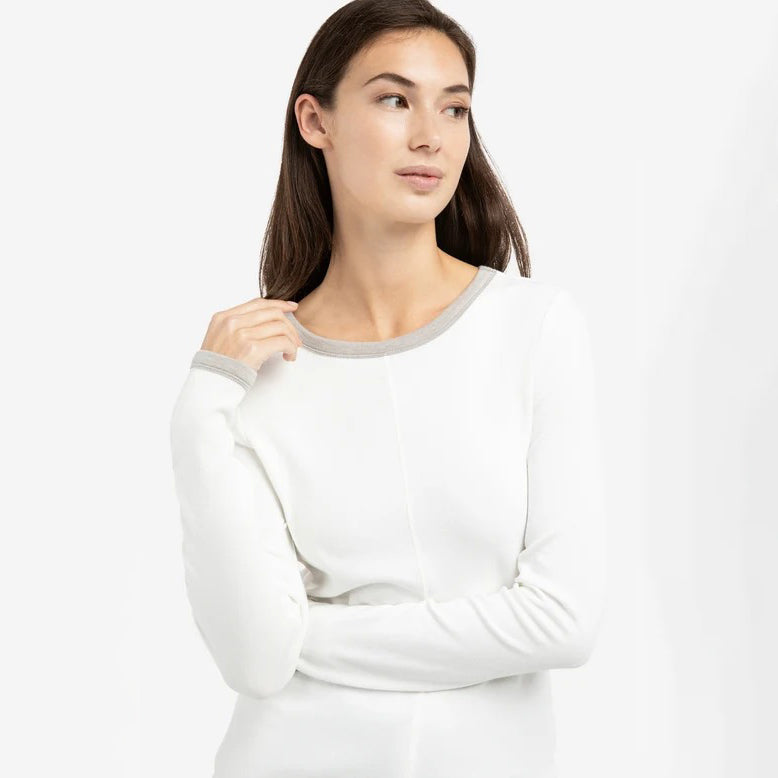 Long Sleeve Top with Contrast Trims