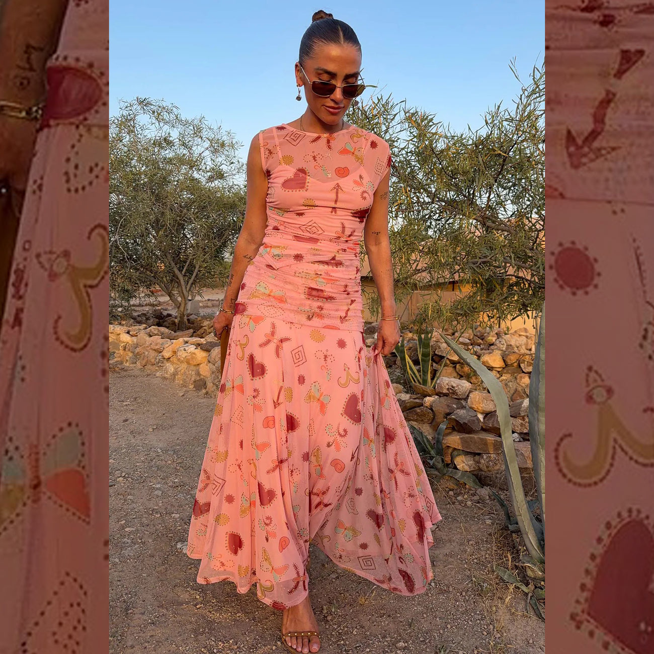 Pink Astra Lacie Maxi Skirt