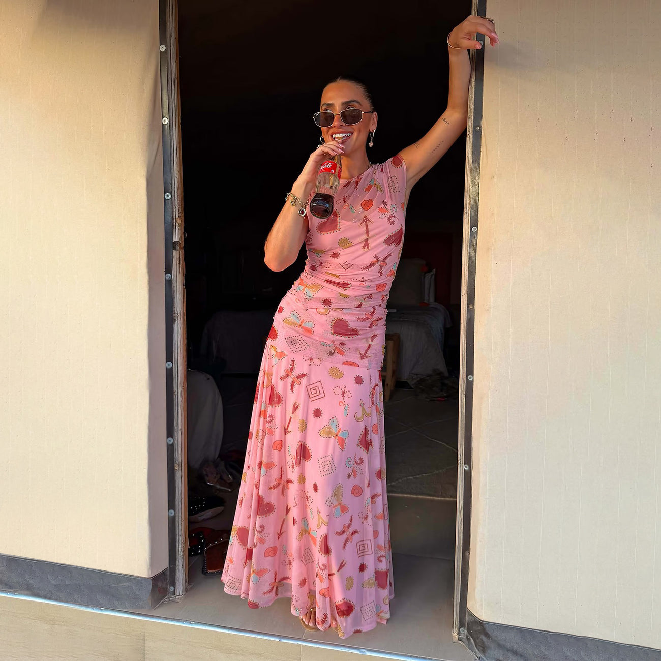 Pink Astra Lacie Maxi Skirt