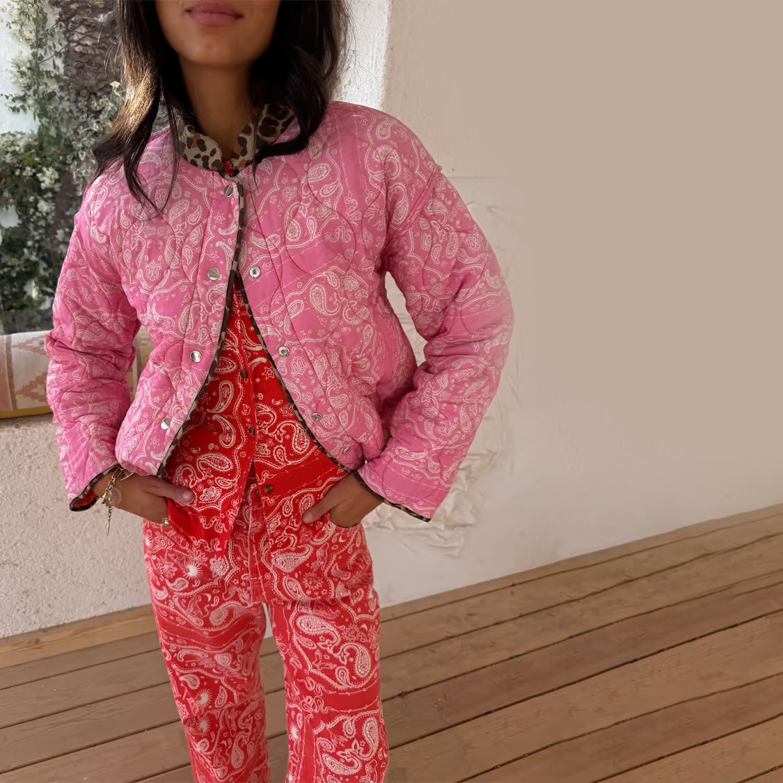 Red Bandana Reversible Jacket